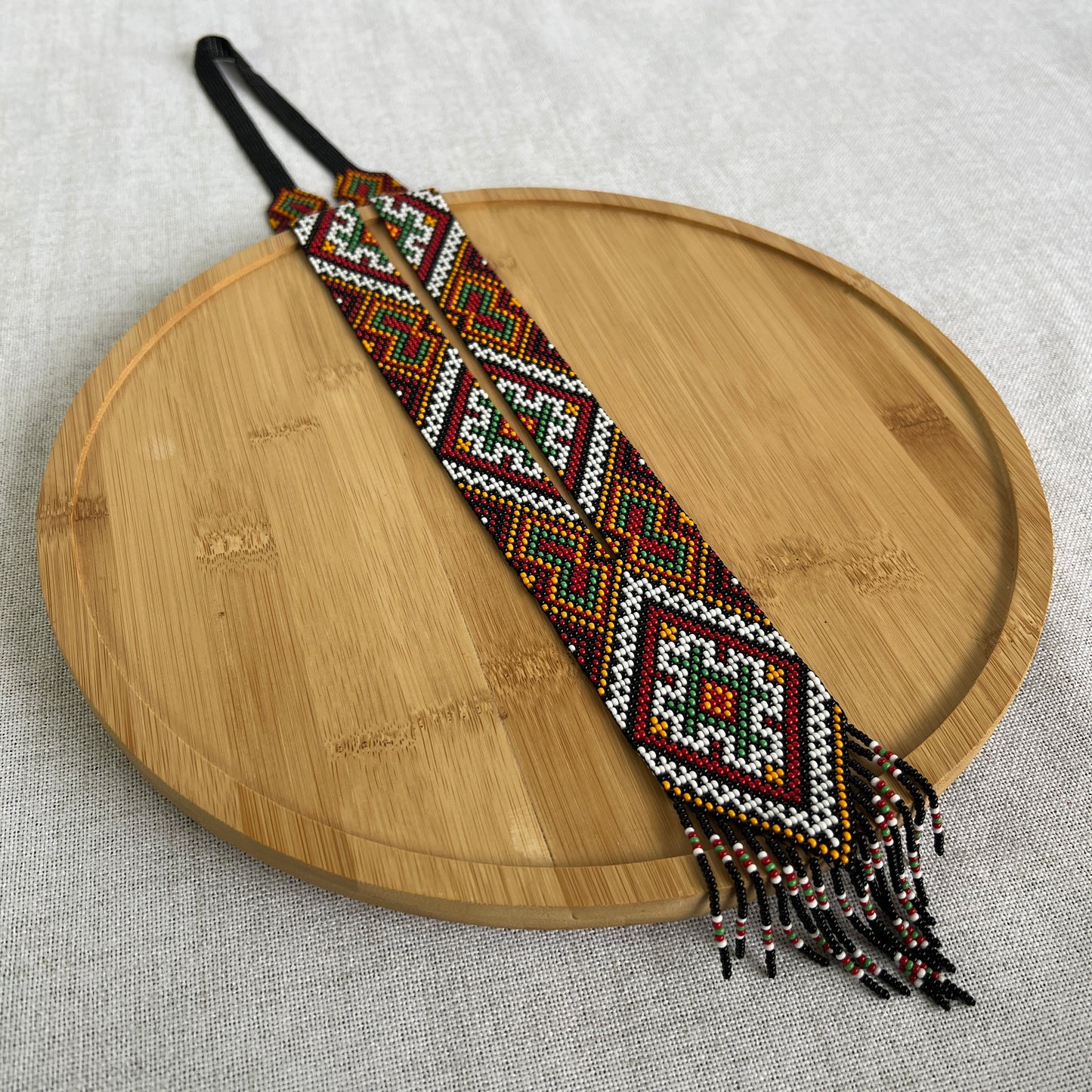 Straight Hutsul Beaded Necklace