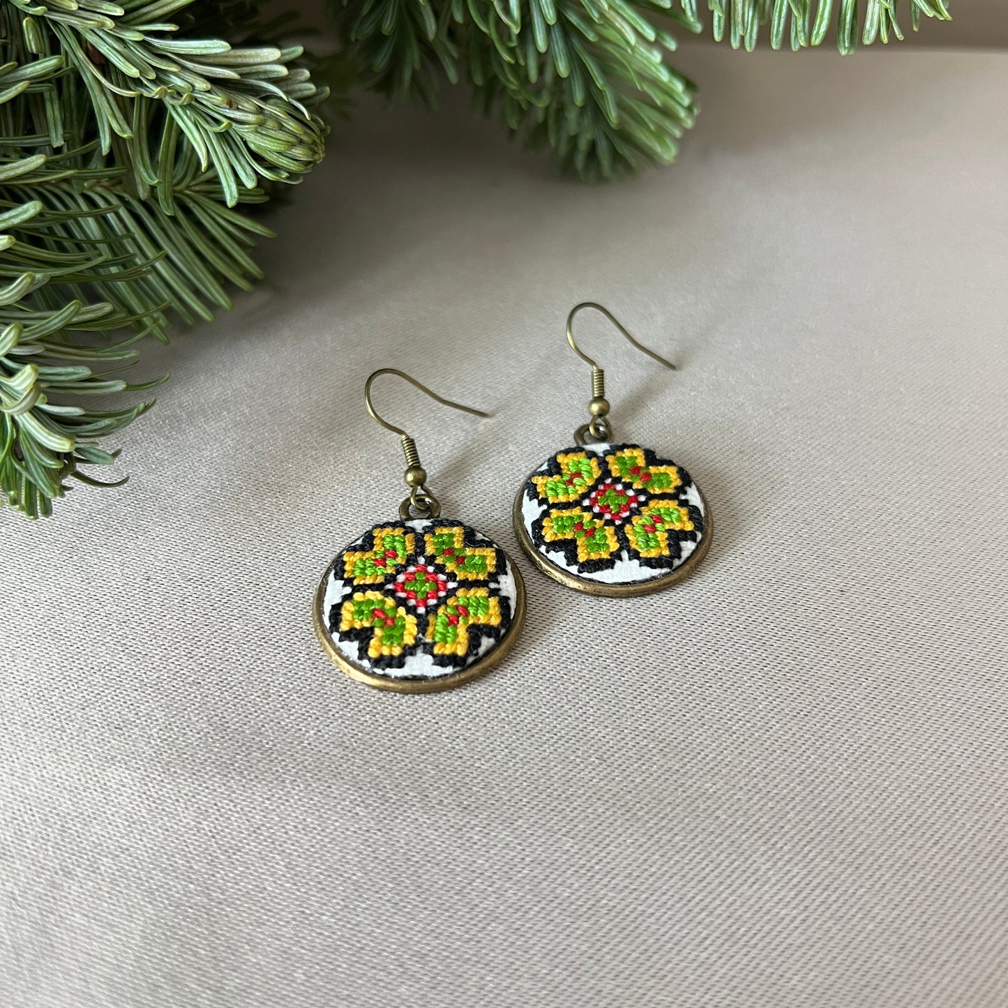 Micro-Embroidery Earrings