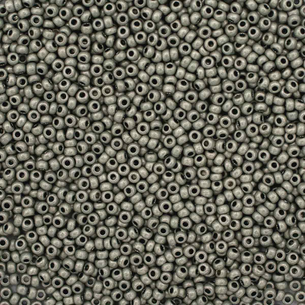 Чеський скляний бісер Preciosa, 10/0 18542 50 г, Сірий Матовий