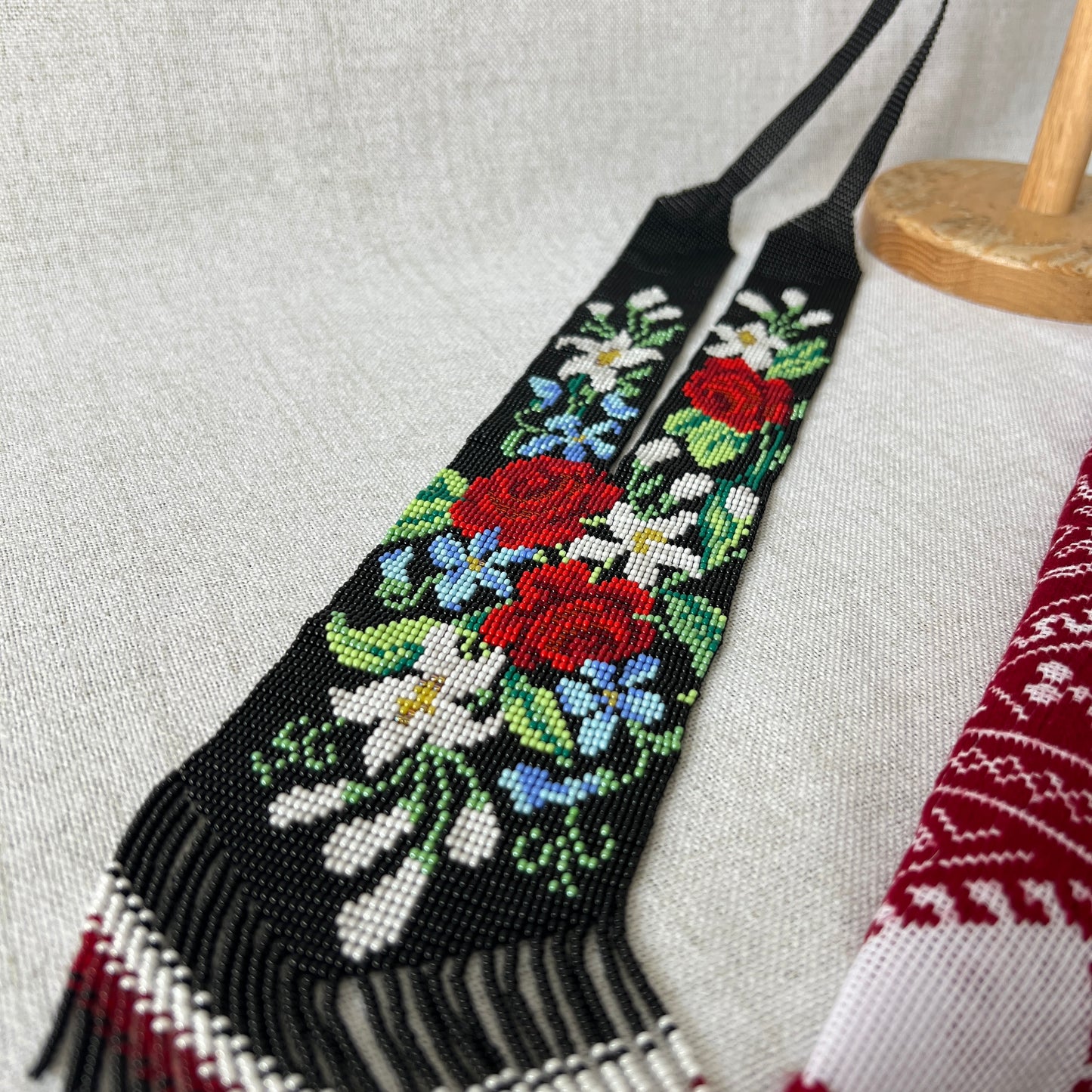 Wide Straight Gerdan Necklace “Garden of Moonlight”