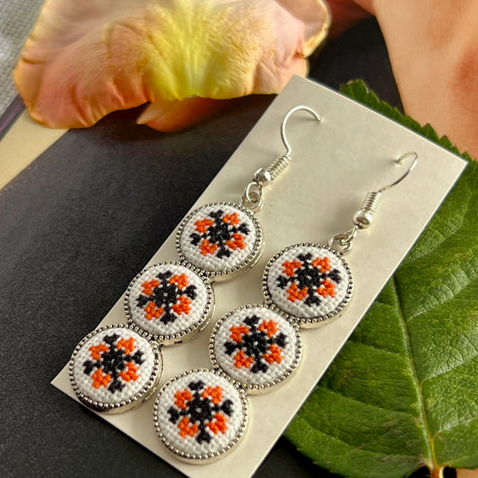 Micro-Embroidery Earrings