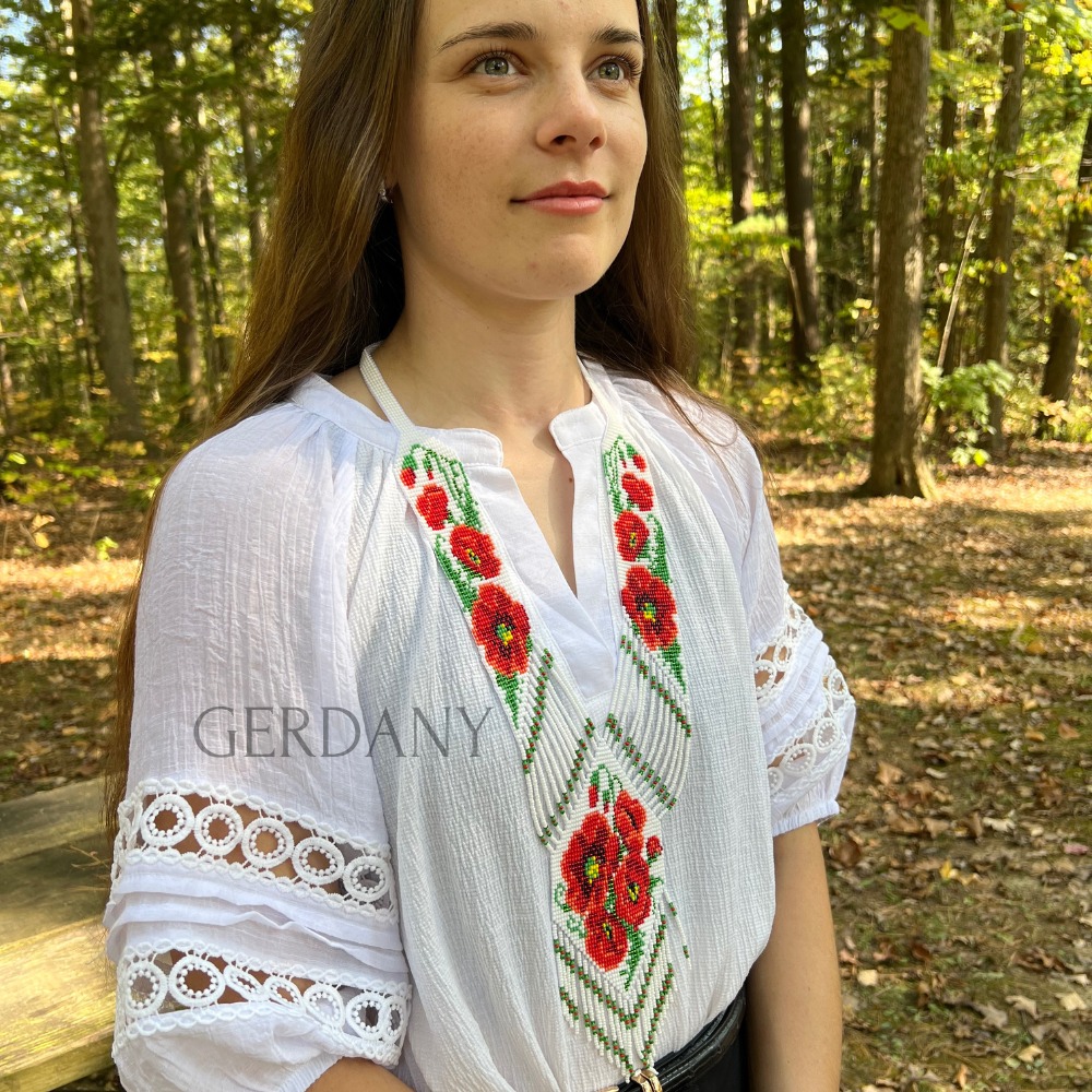 “Red Poppies” Gerdany Necklace