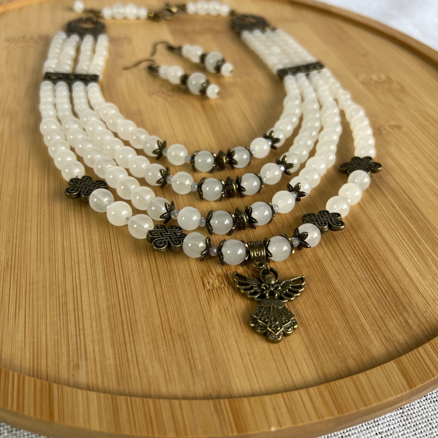 Necklace with Zgarda + Earring | Glass