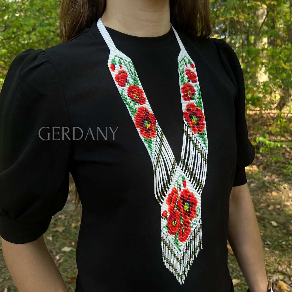 “Red Poppies” Gerdany Necklace
