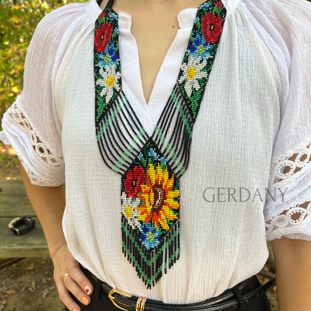 Гердан «Букет із соняшником»