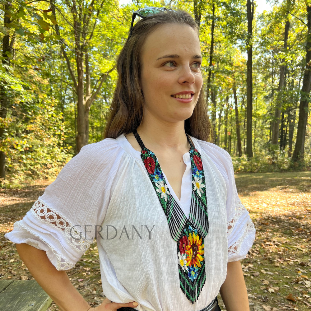 Гердан «Букет із соняшником»