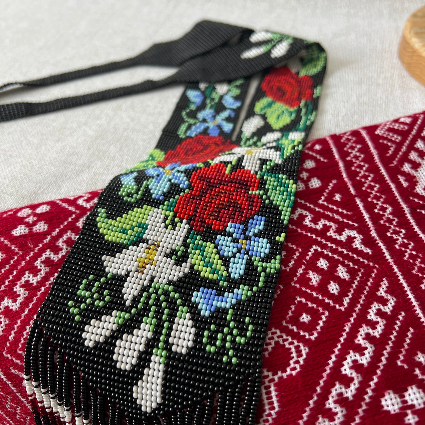 Wide Straight Gerdan Necklace “Garden of Moonlight”