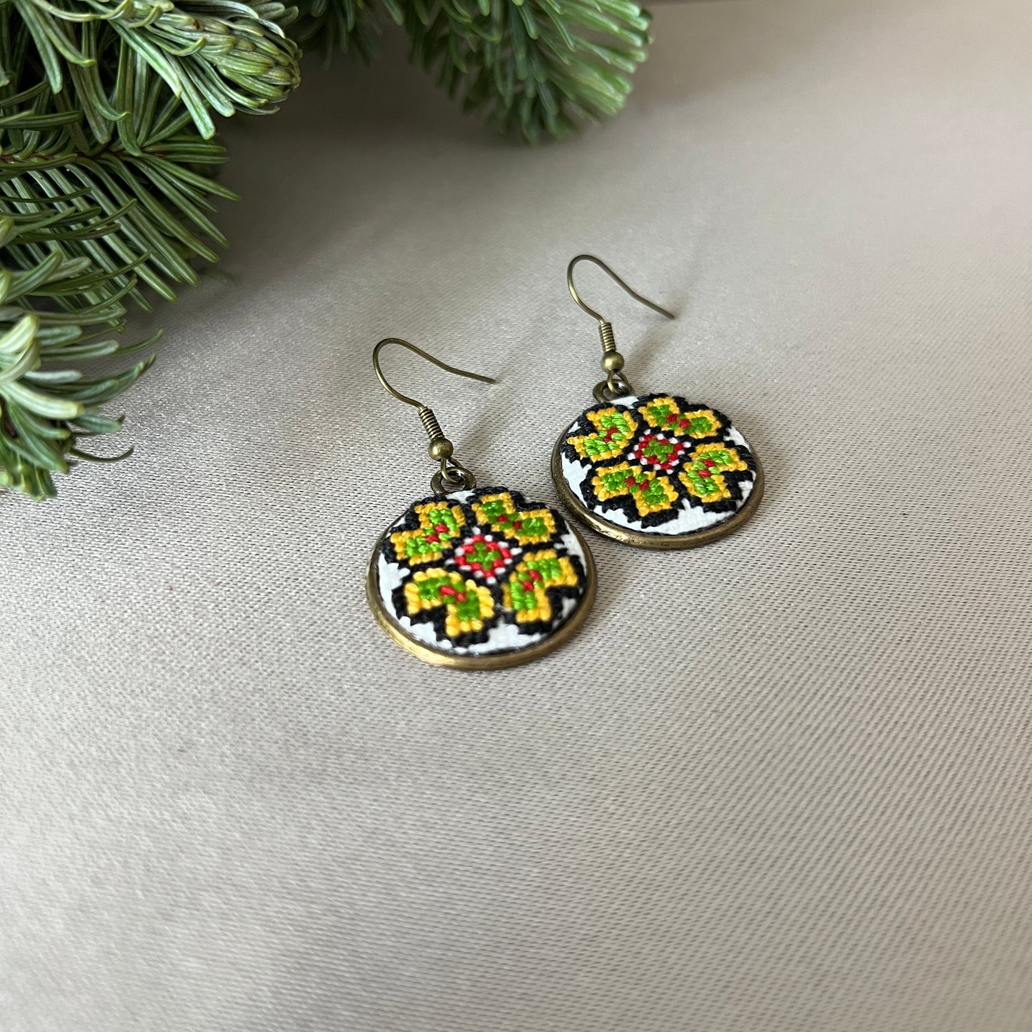 Micro-Embroidery Earrings