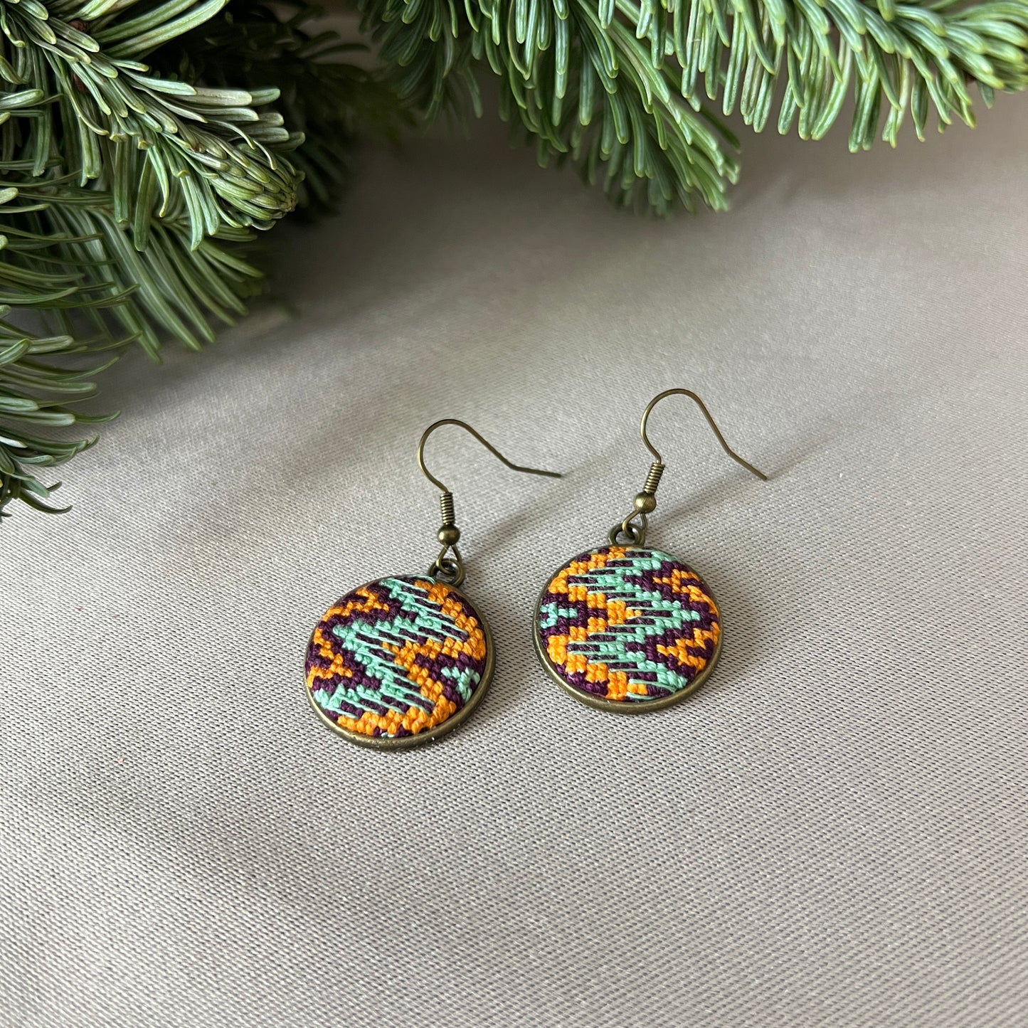 Micro-Embroidery Earrings