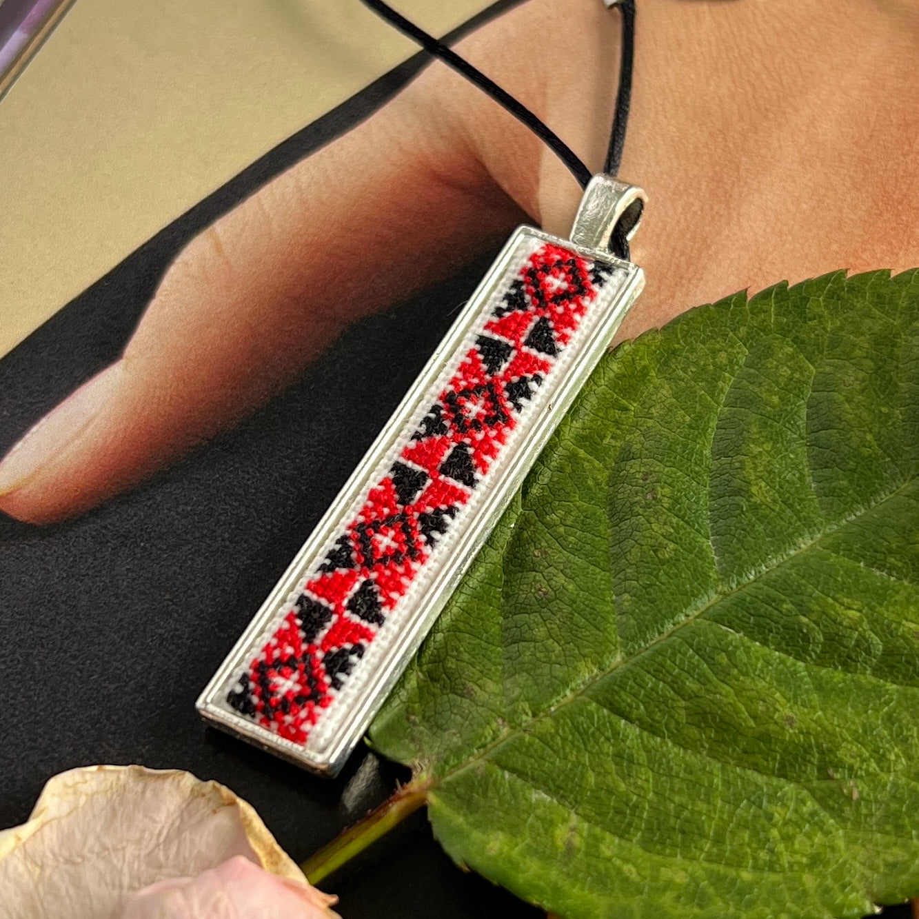 Micro-Embroidery Pendant