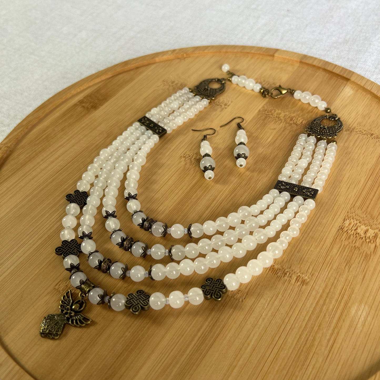 Necklace with Zgarda + Earring | Glass