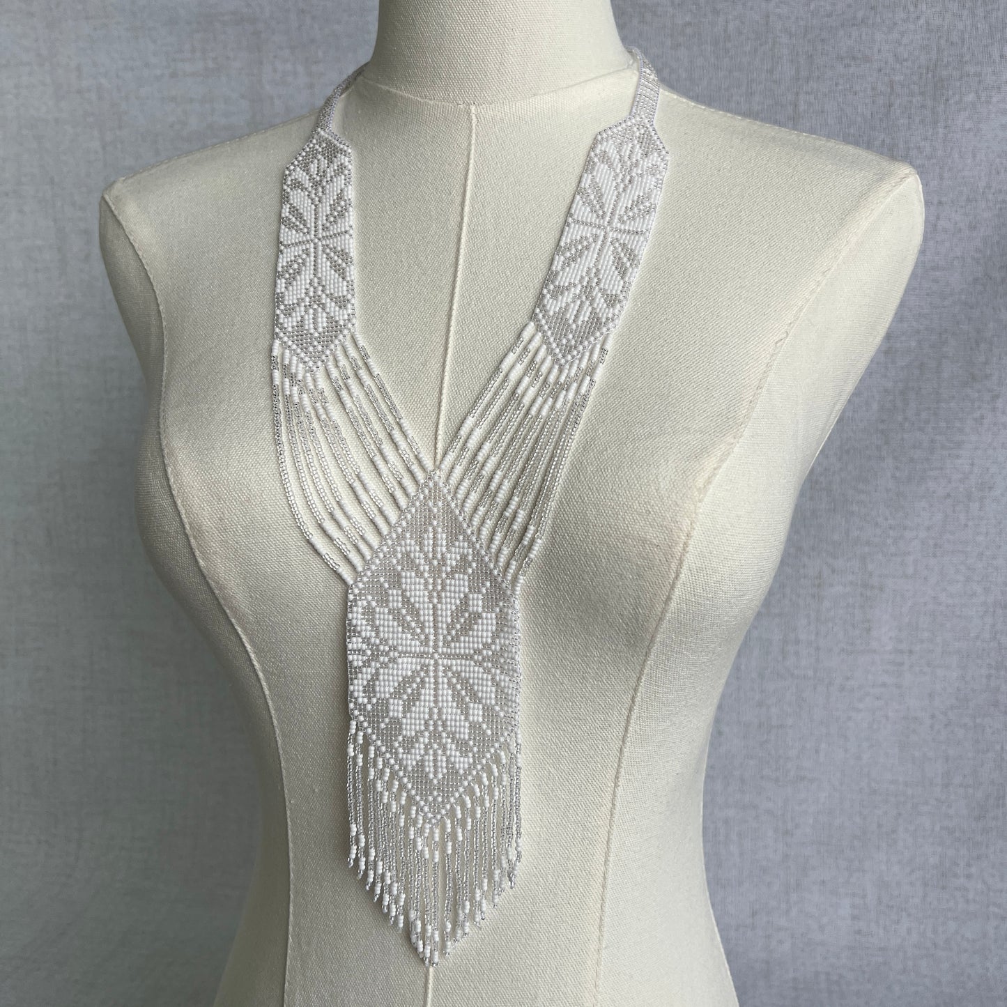 Wide Gerdan Necklace “White Classic”