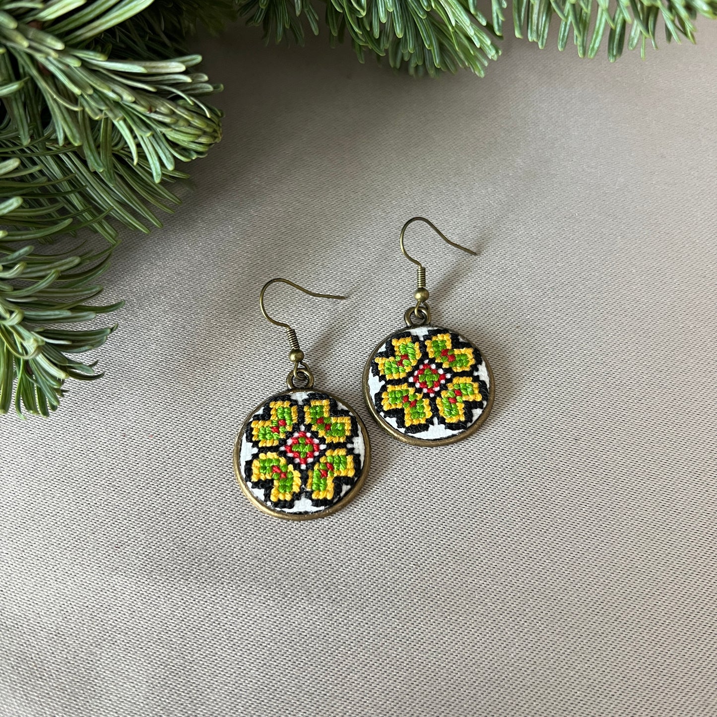 Micro-Embroidery Earrings