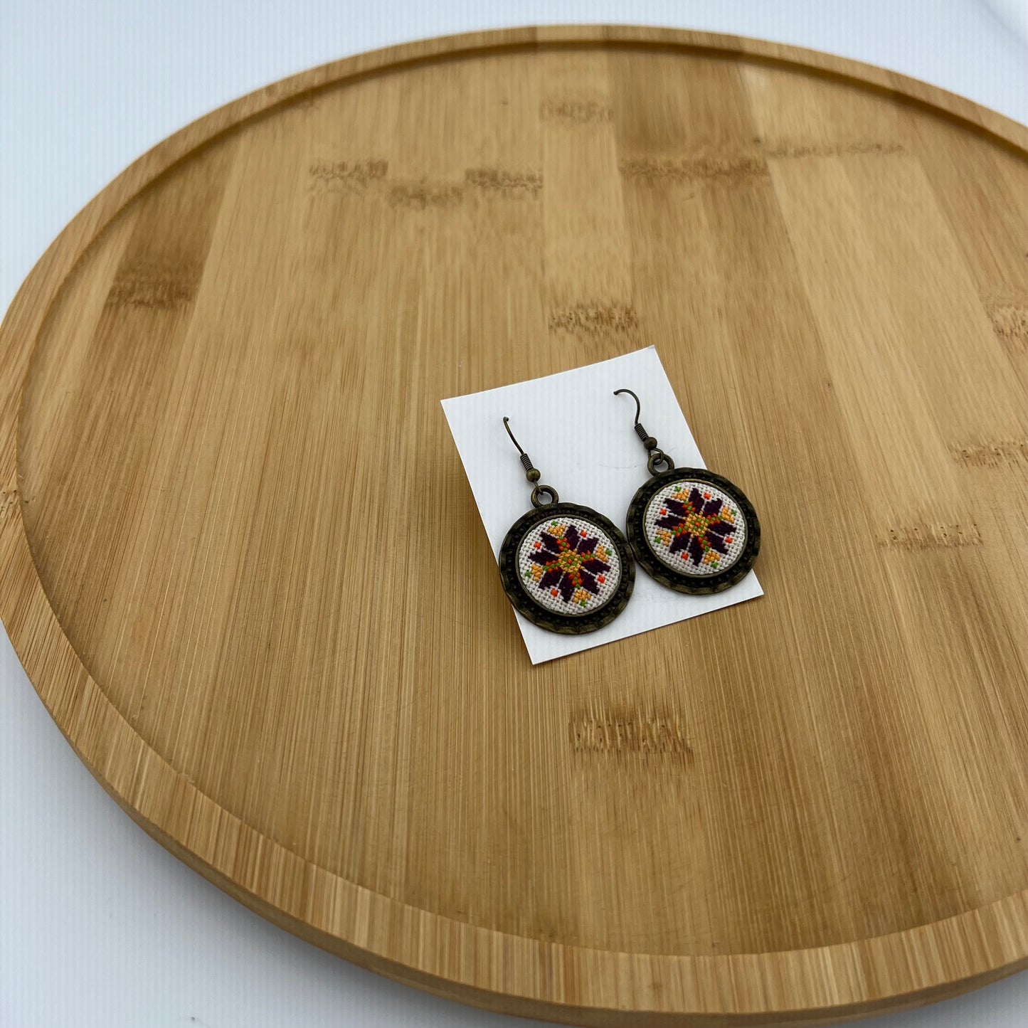 Вишиті сережки