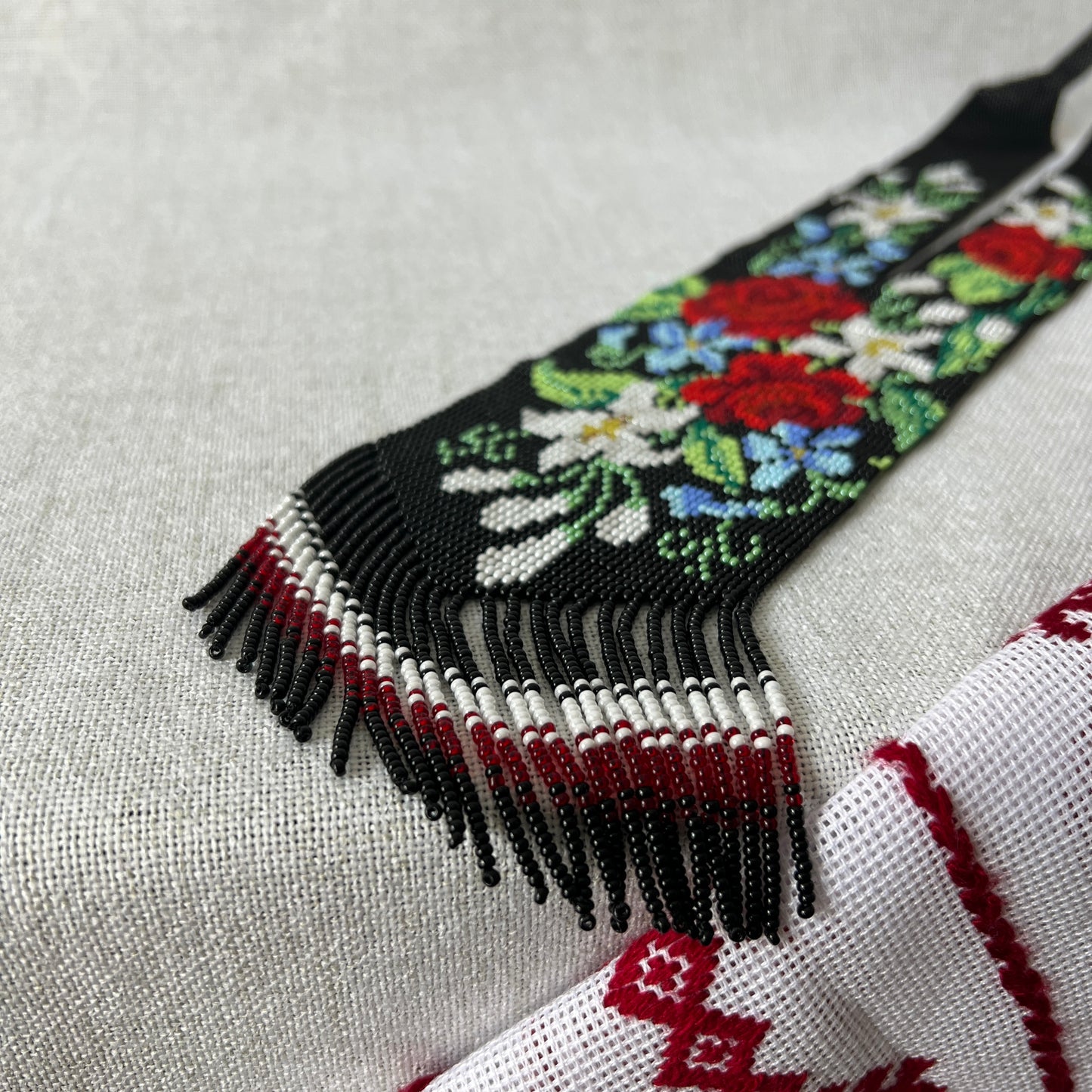 Wide Straight Gerdan Necklace “Garden of Moonlight”