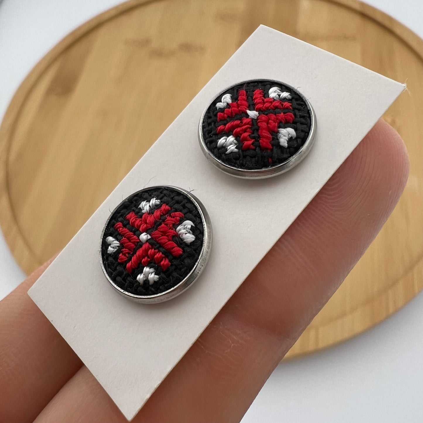 Вишиті Сережки