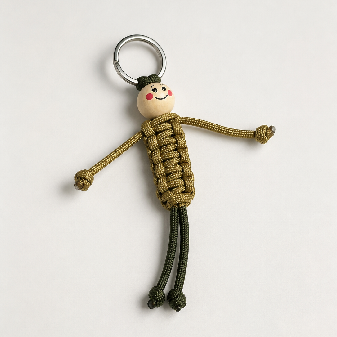 Handmade Ukrainian Paracord Doll Keychain