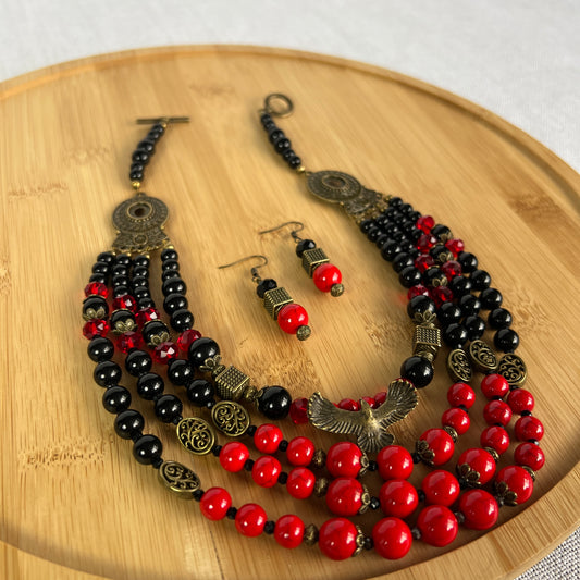 Намисто зі згардою + Сережки | Голвіт