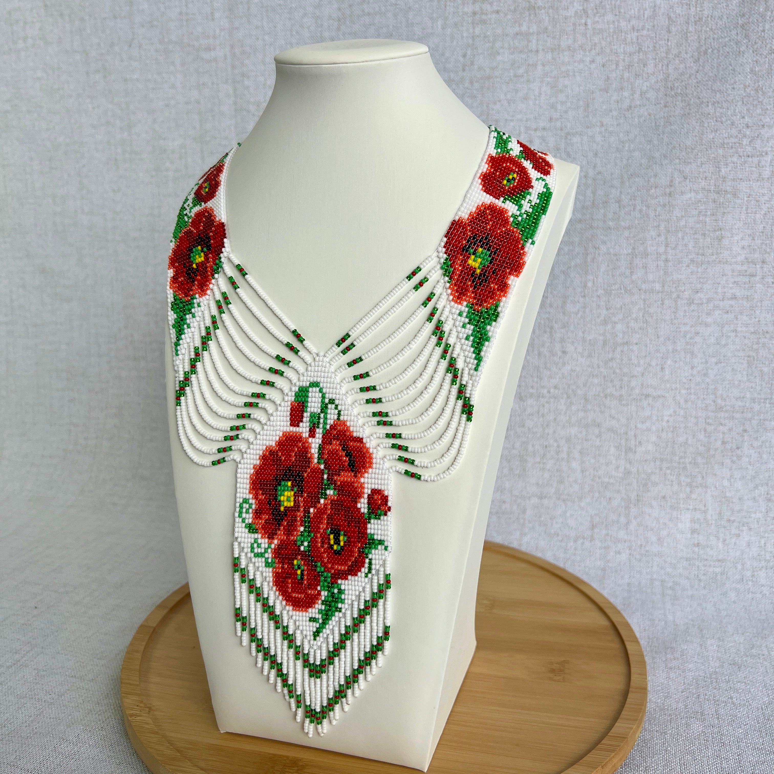 “Red Poppies” Gerdany Necklace