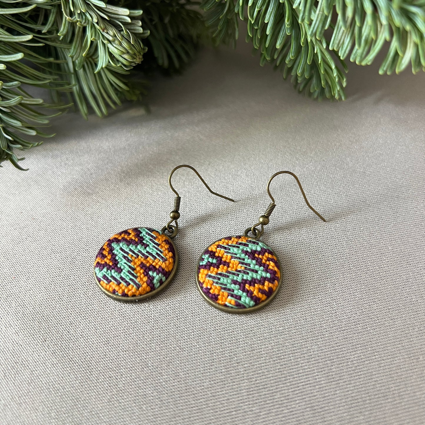 Micro-Embroidery Earrings