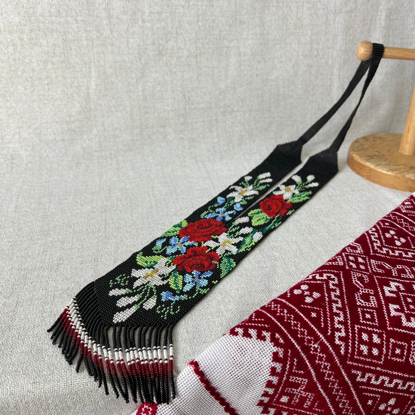 Wide Straight Gerdan Necklace “Garden of Moonlight”