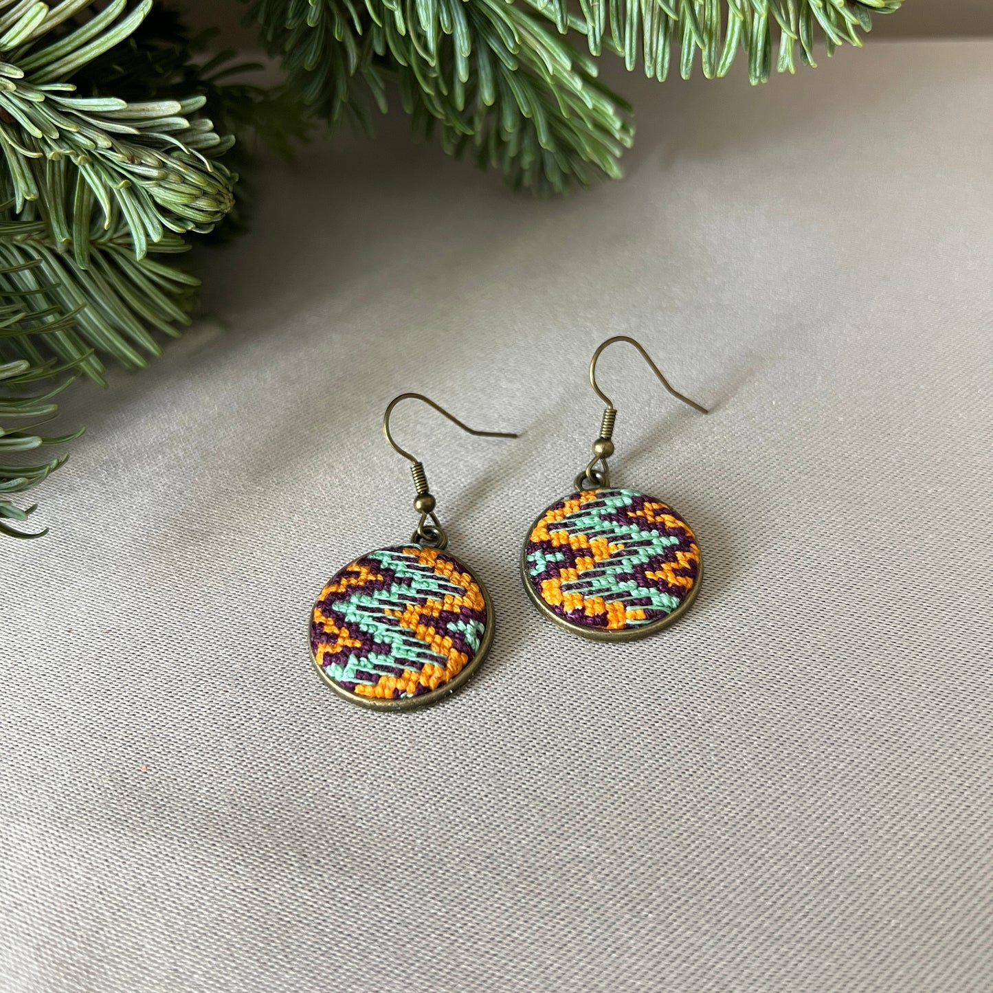 Micro-Embroidery Earrings