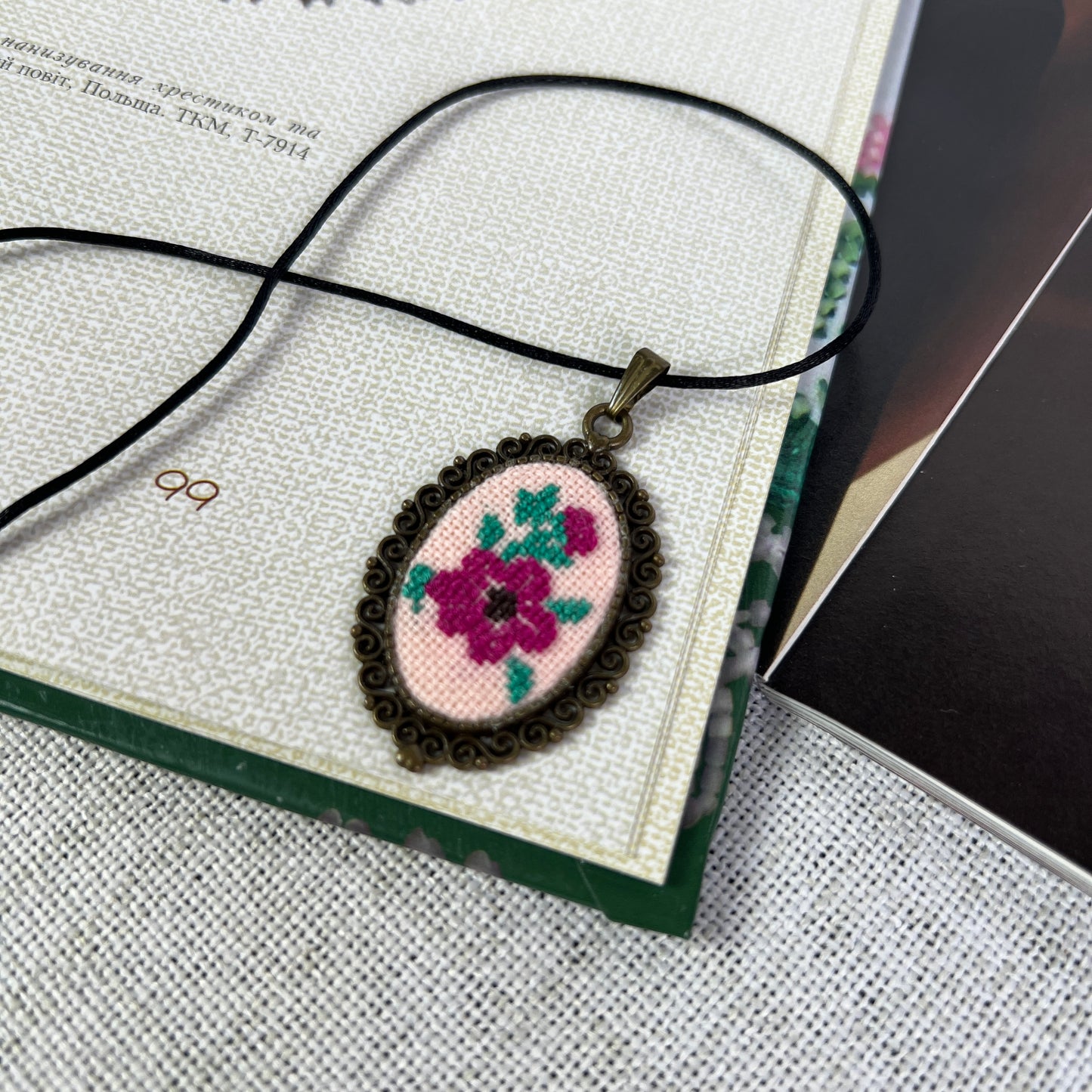 Micro-Embroidery Pendant