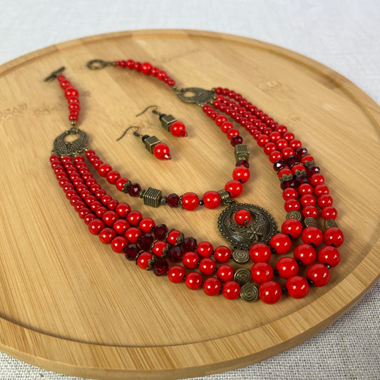 Намисто зі згардою + Сережки | Голвіт