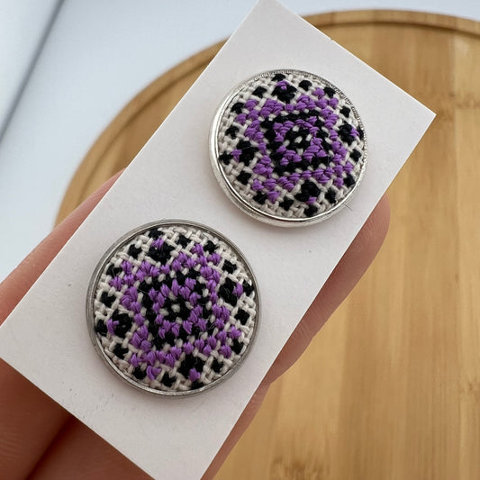 Вишиті Сережки