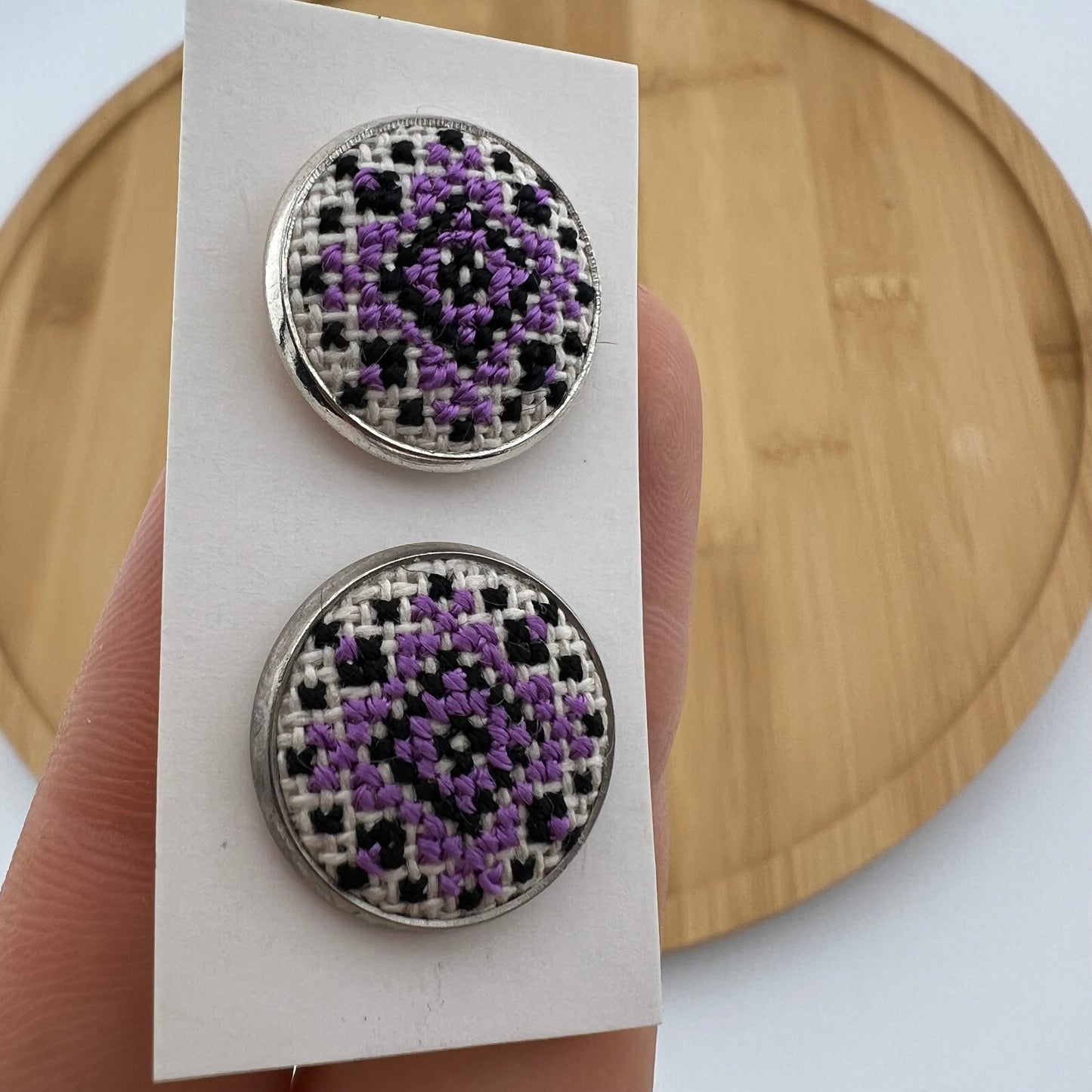 Вишиті Сережки