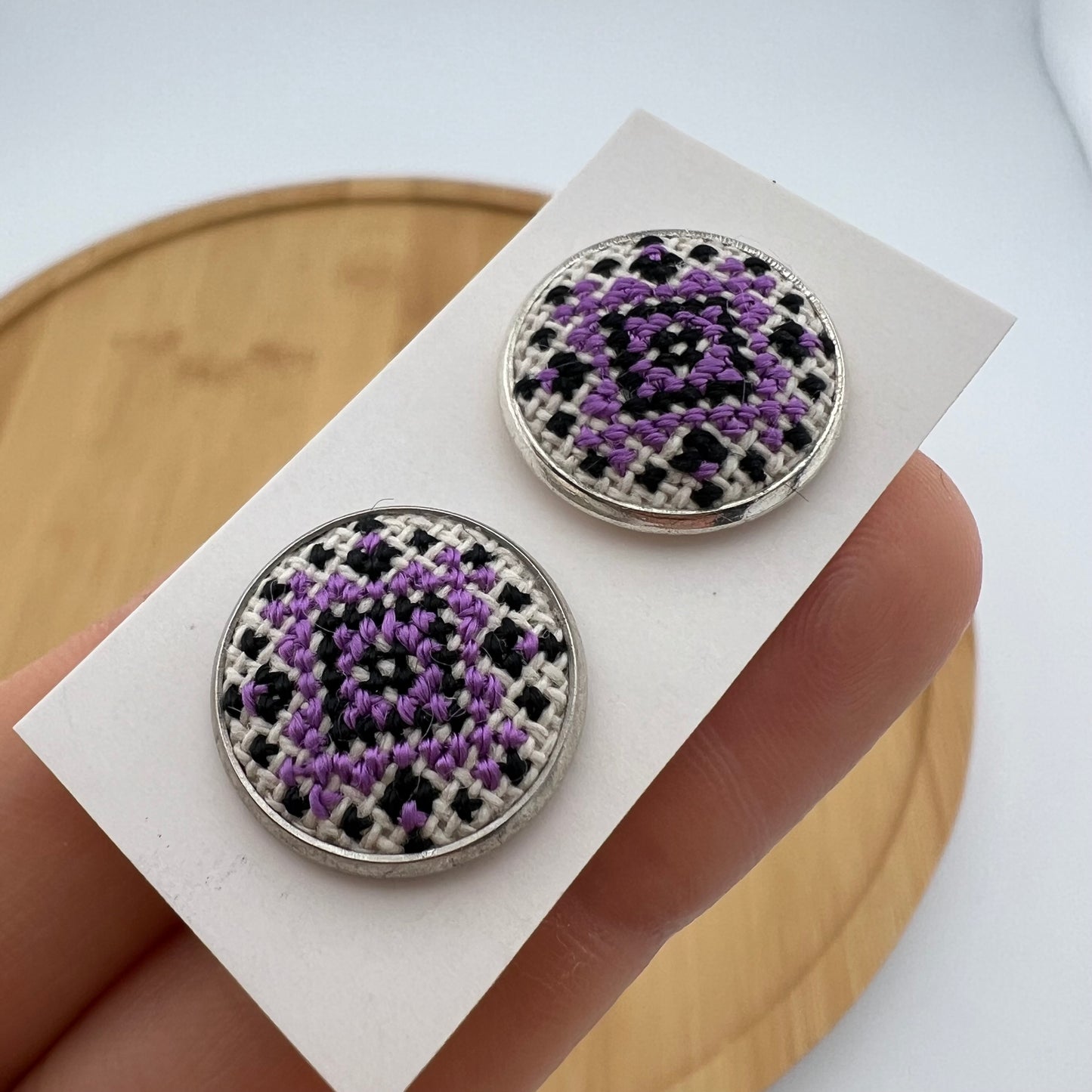 Вишиті Сережки