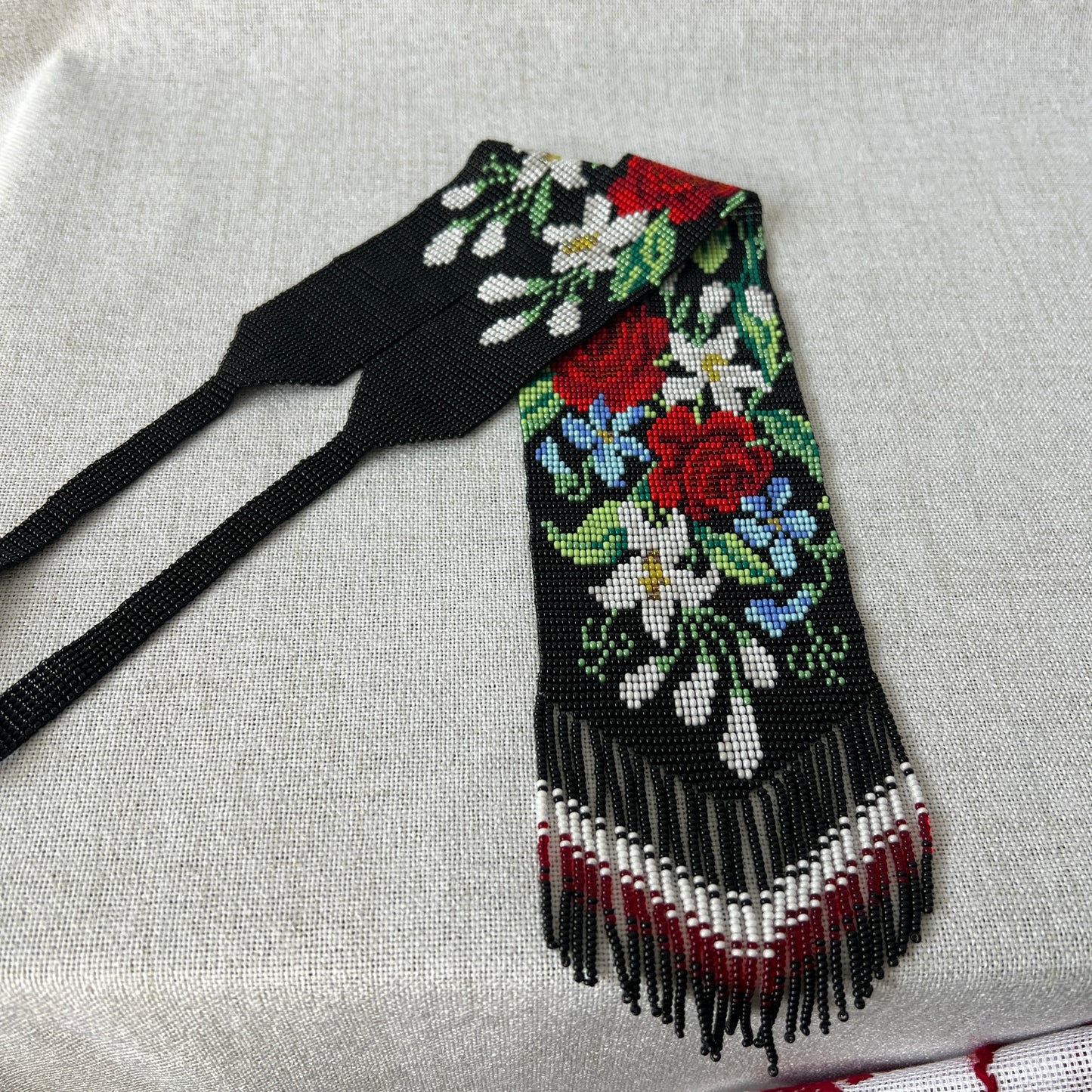 Wide Straight Gerdan Necklace “Garden of Moonlight”