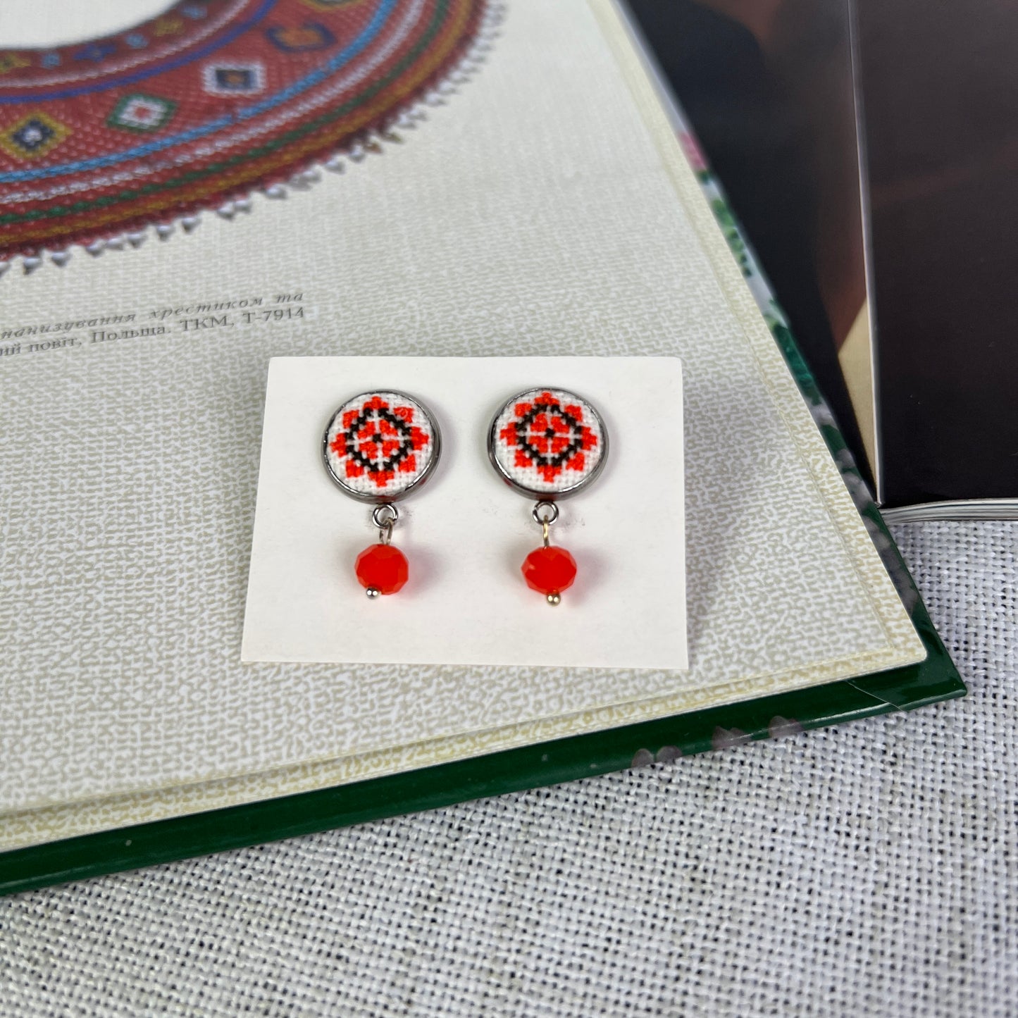 Micro-Embroidery Earrings