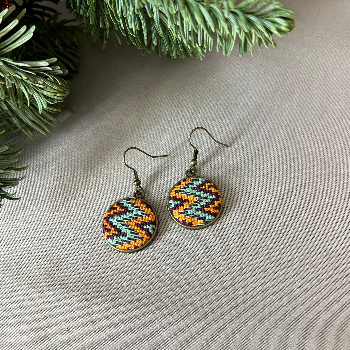 Micro-Embroidery Earrings