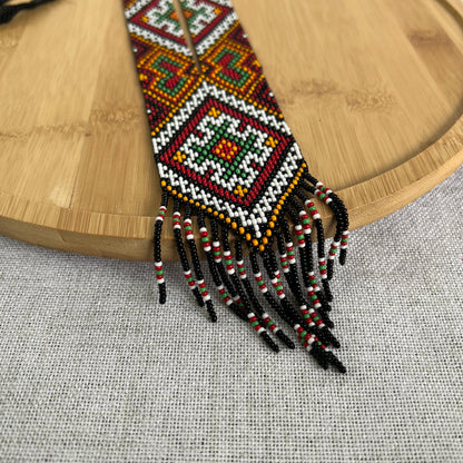 Straight Hutsul Beaded Necklace