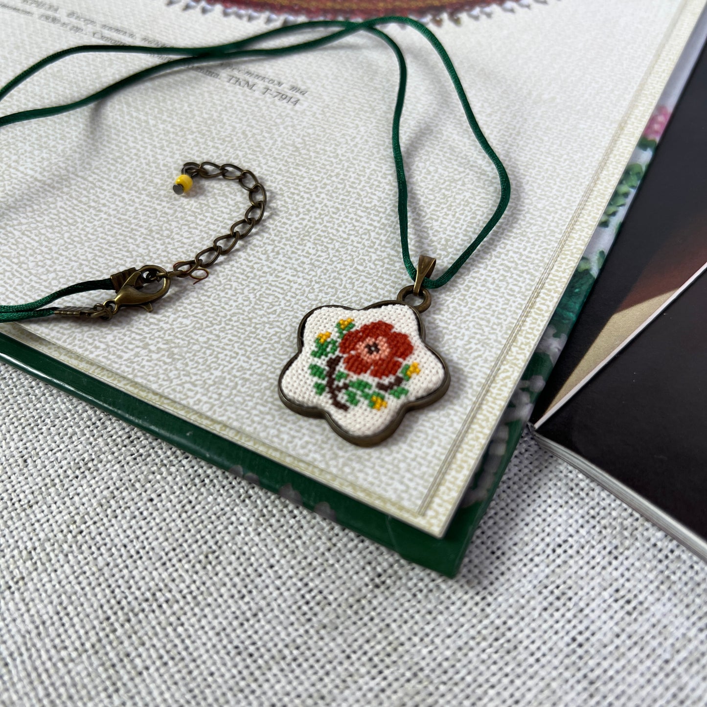 Micro-Embroidery Pendant