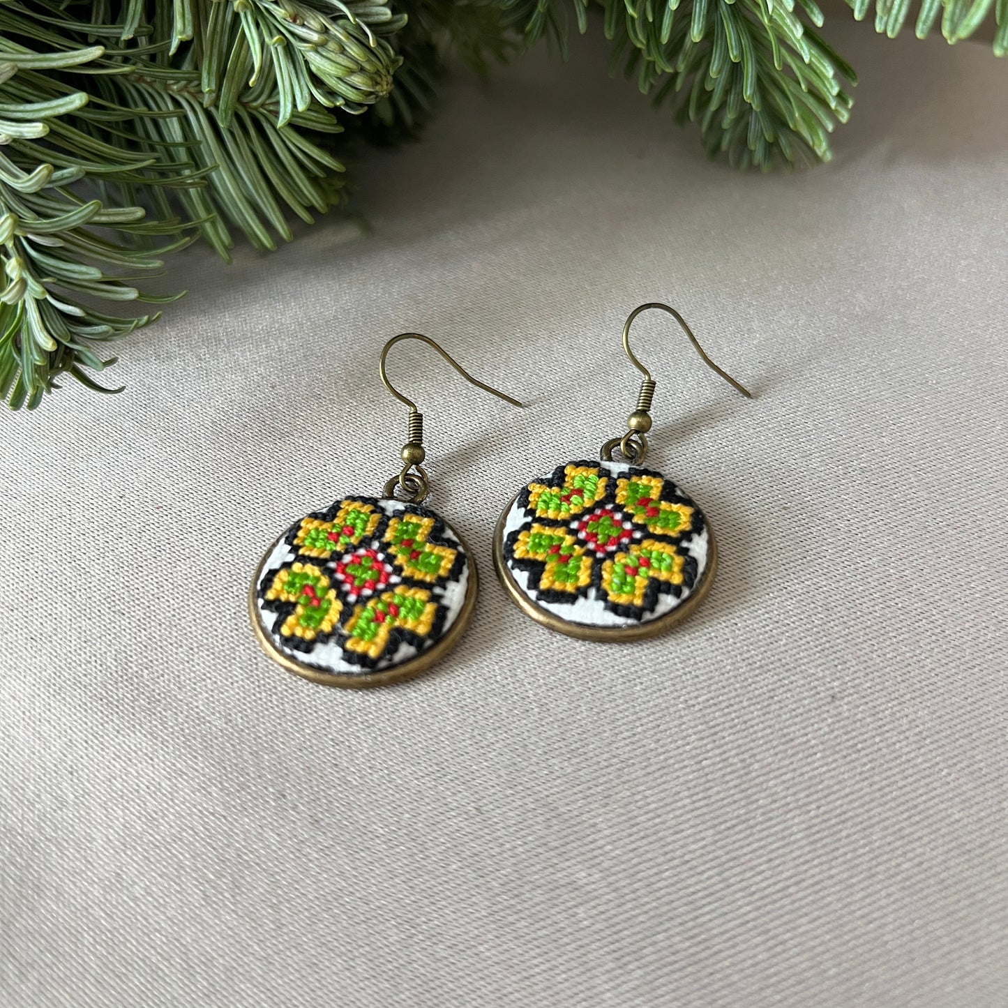 Micro-Embroidery Earrings