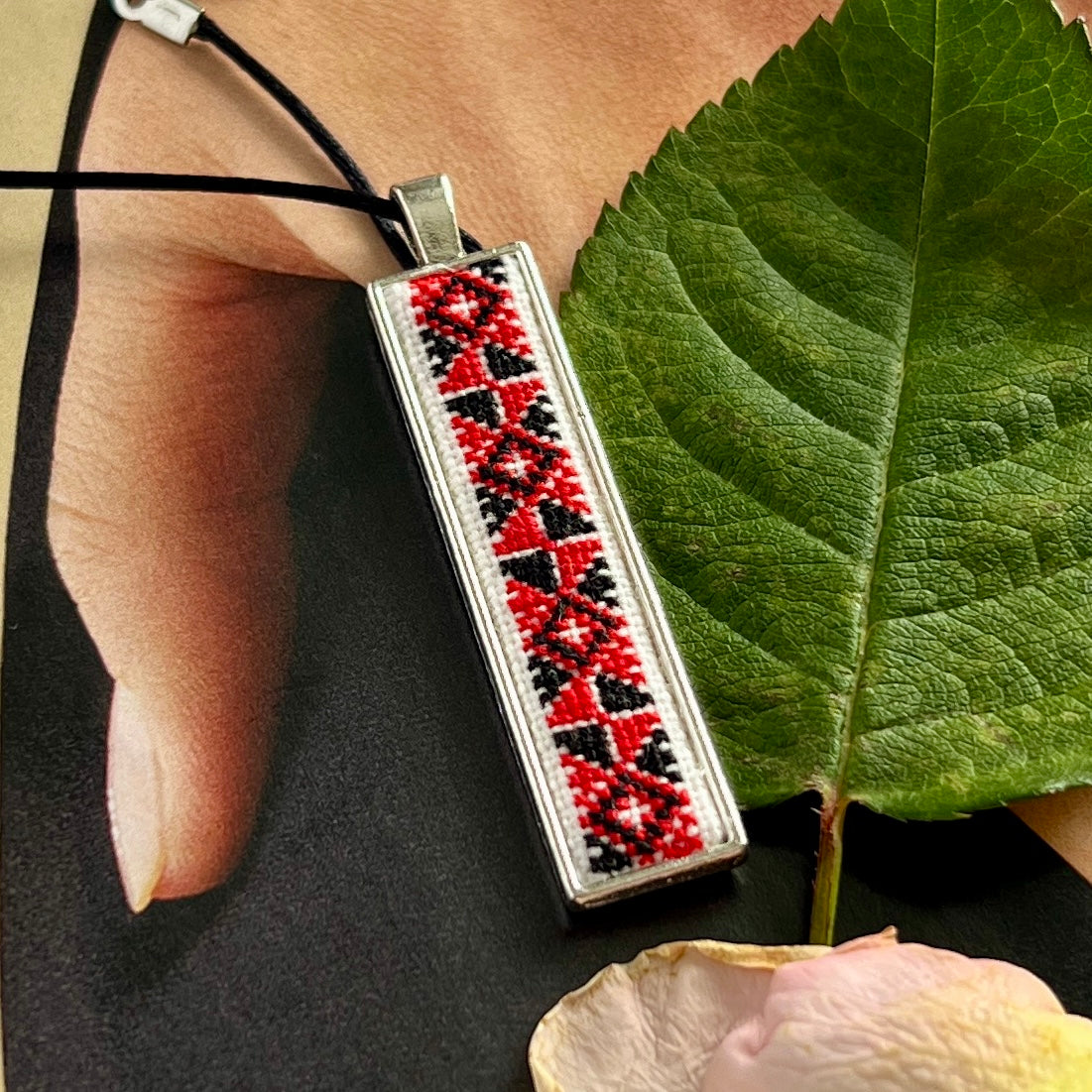 Micro-Embroidery Pendant