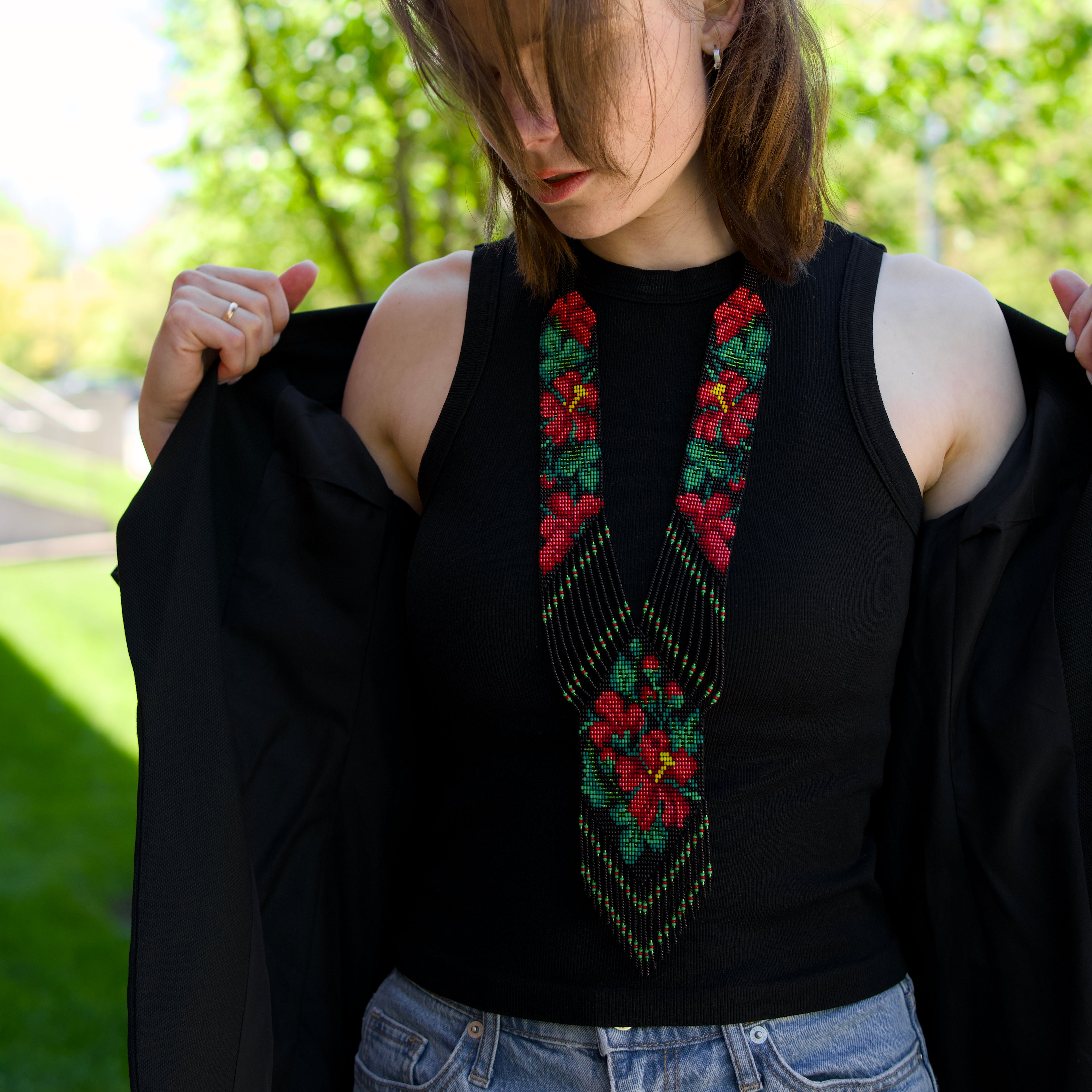 Gerdan Necklace “Red Flowers”