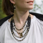 Necklace with Zgarda + Earring | Dalmatian Jasper