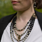Necklace with Zgarda + Earring | Dalmatian Jasper