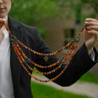 Necklace with Zgarda + Earring | Carnelian