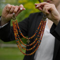 Necklace with Zgarda + Earring | Carnelian