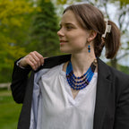 Necklace with Zgarda + Earring | Glass