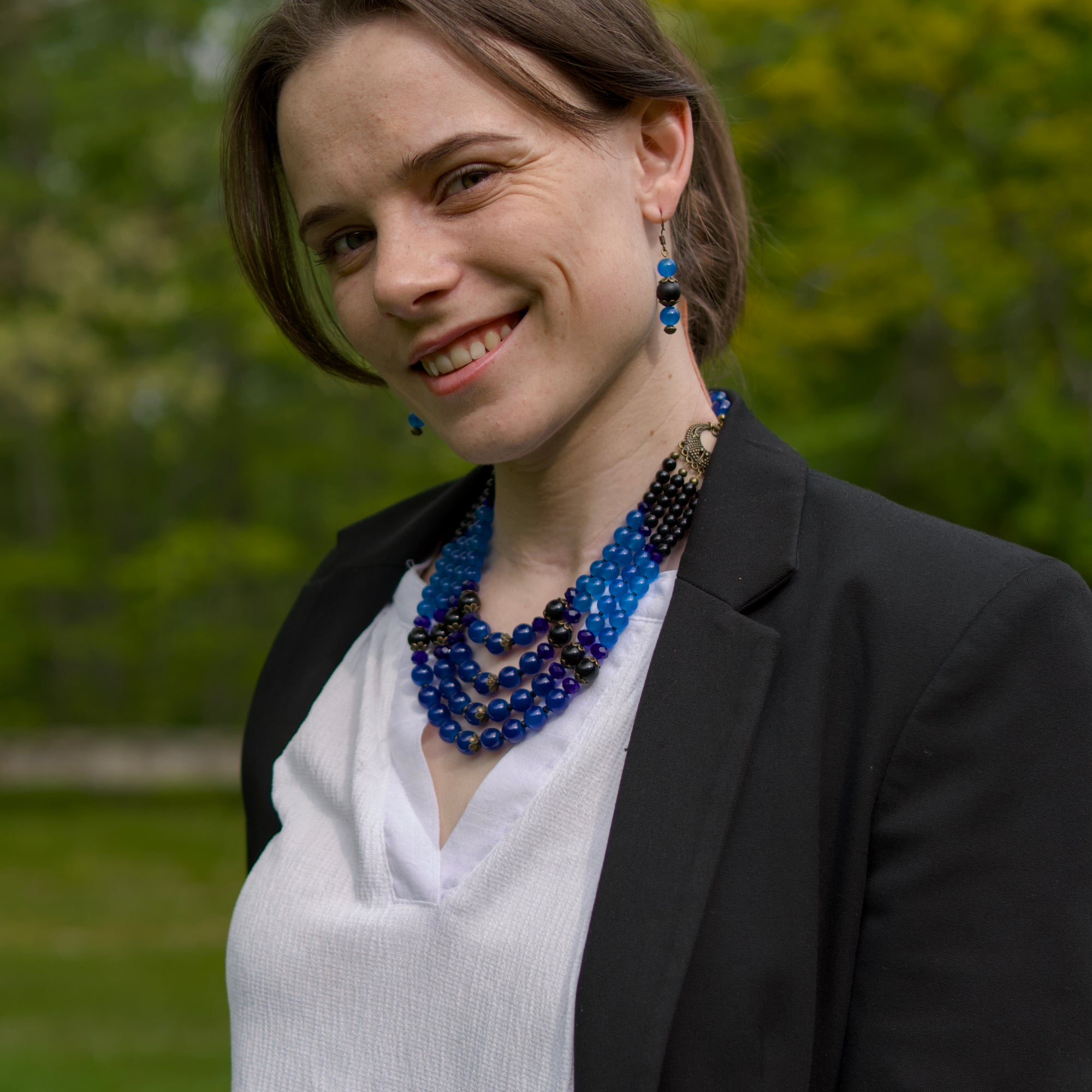 Necklace with Zgarda + Earring | Glass