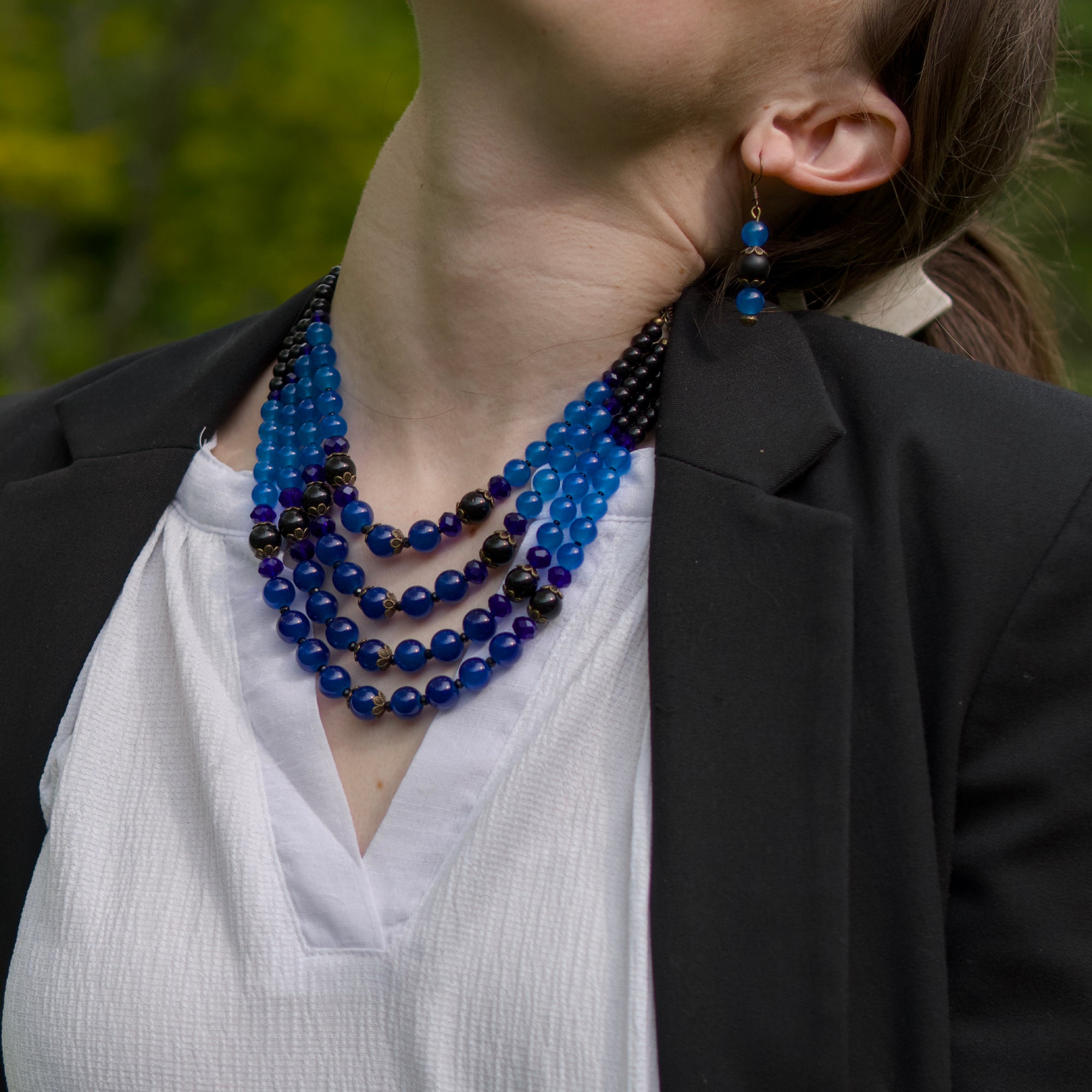 Necklace with Zgarda + Earring | Glass