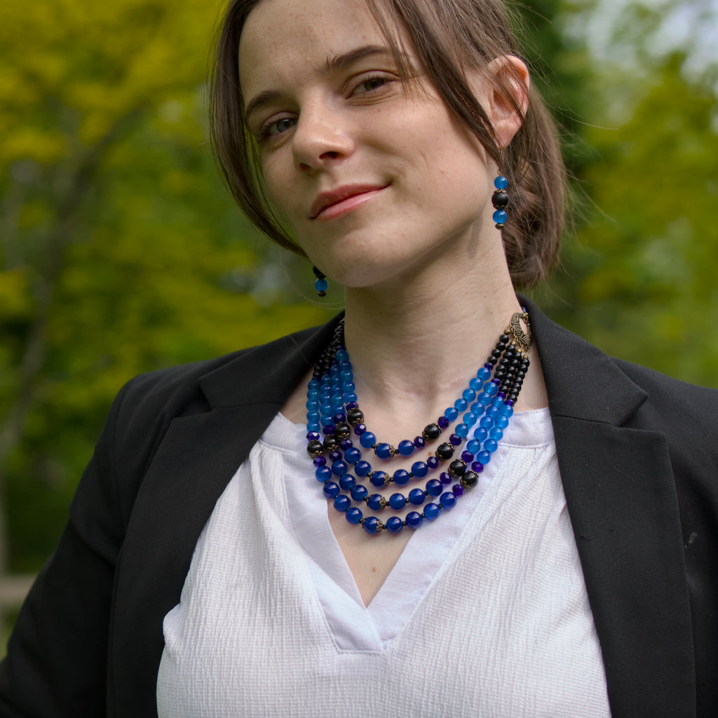 Necklace with Zgarda + Earring | Glass