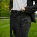 Creme Macramé Fringe Belt / Waist Accessory