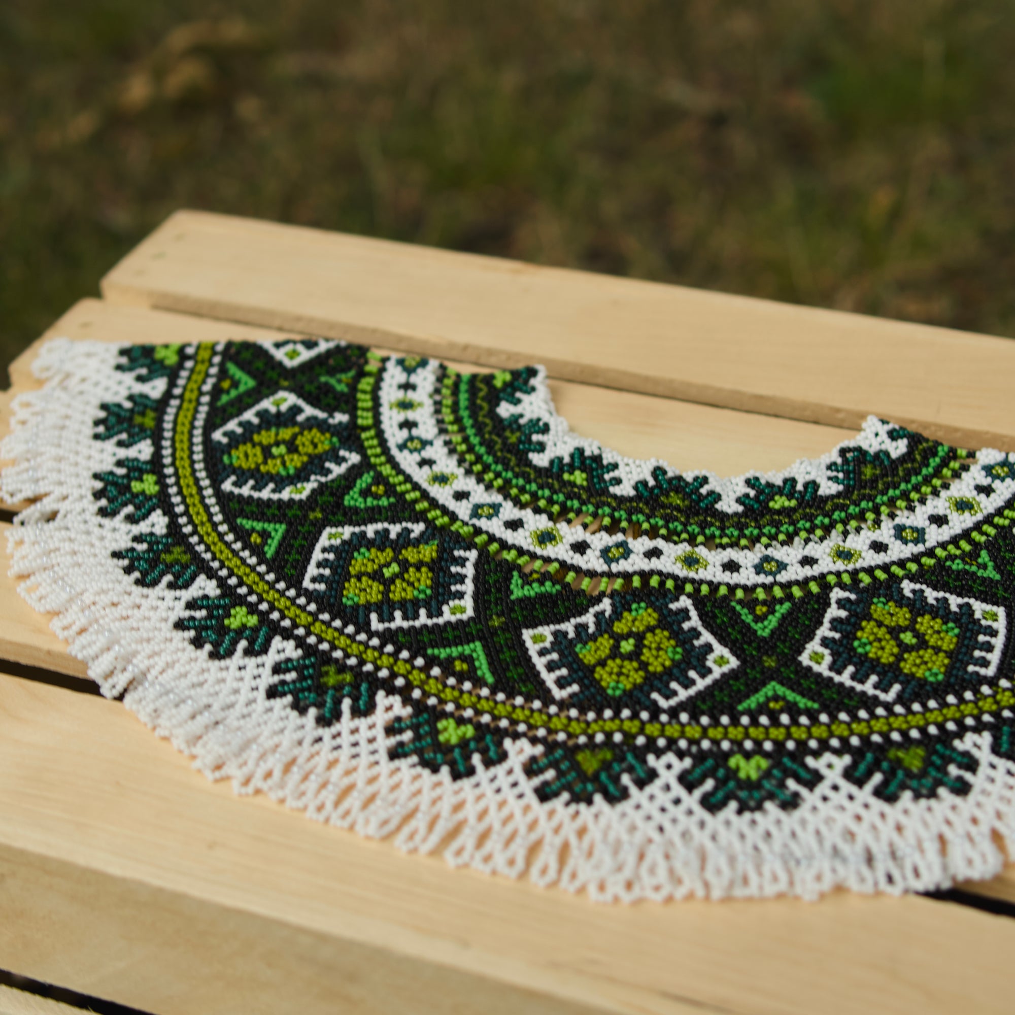 Ukrainian Beaded Kryza “Carpathian Forest”