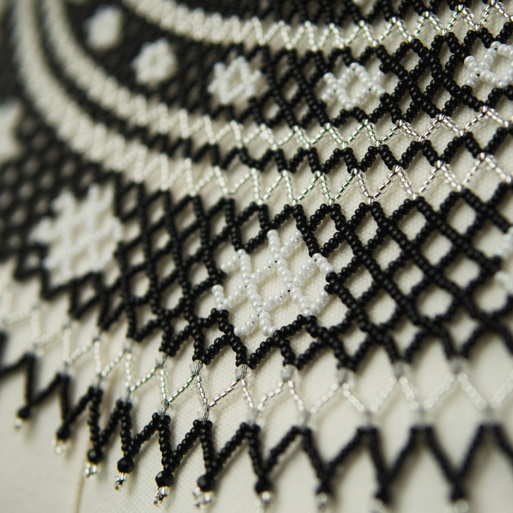 Ukrainian Beaded Kryza “Silver Night”